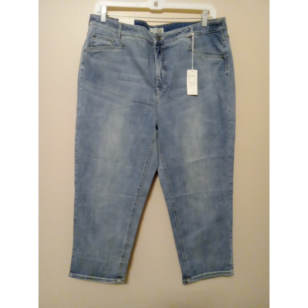 J Jill Women Slimming Smooth Fit‎ Crop Fin Wash High Rise Denim Jeans Size 20